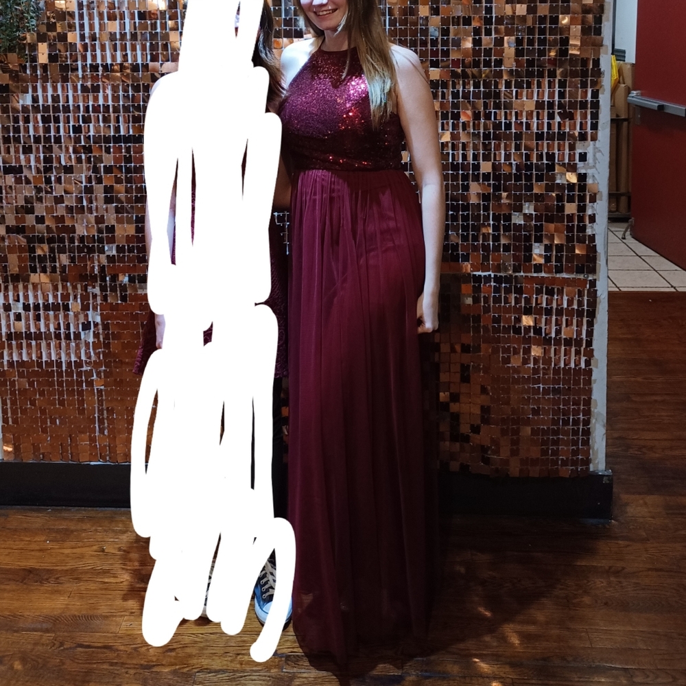 Burgundy Pageant/Prom dress